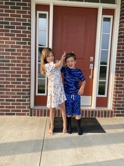 First Day of School 2020 - Greta 4th Grade and JB 1st Grade5